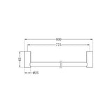 Mecca New Single Towel Rail - Nero 800mm Gun Metal