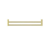 Mecca New Double Towel Rail - Nero 600mm Brushed Gold