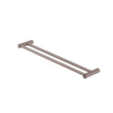 Mecca New Double Towel Rail - Nero 600mm Brushed Bronze