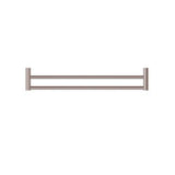 Mecca New Double Towel Rail - Nero 600mm Brushed Bronze