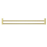 Mecca New Double Towel Rail - Nero 800mm Brushed Gold