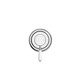 York Shower Mixer With White Porcelain Lever Chrome - Nero