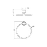 York Towel Ring Chrome - Nero