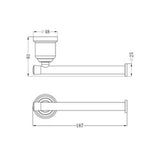 York Toilet Roll Holder Chrome - Nero