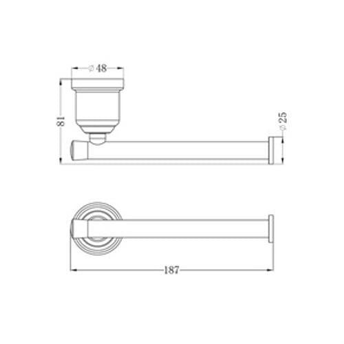 York Toilet Roll Holder Matte Black - Nero