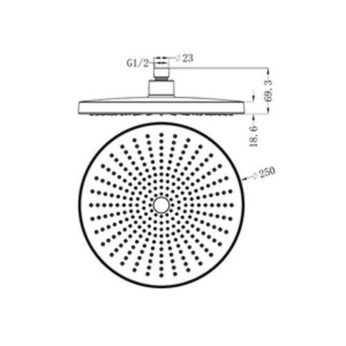 Opal Shower Head Graphite - Nero