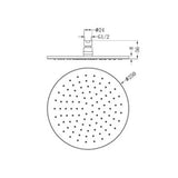 250mm Round Shower Head Chrome - Nero