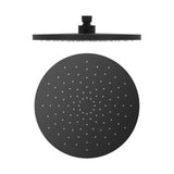 250mm ABS Round Shower Head Matte Black - Nero