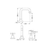 X Plus Basin Tap Set Matte Black - Nero