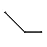 Mecca Care 32mm Ambulant Toilet Grab Rail 45 Degree 750 x 450mm Matte Black