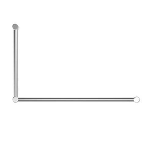 Mecca Care 32mm DDA Grab Rail Set 90 Degree 600 x 1000mm Chrome - Nero