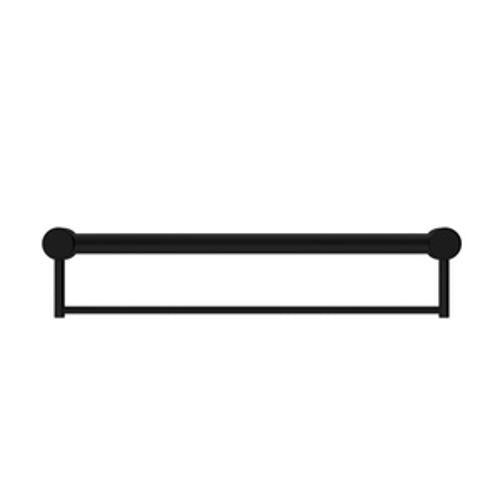 Mecca Care 32mm Grab Rail With Towel Holder 600mm Matte Black - Nero