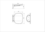 Mecca Care Shower Seat 400 x - Nero 330mm Chrome