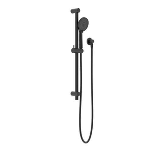 Round Metal Project Shower Rail 4 Star Rating Matte Black - Nero