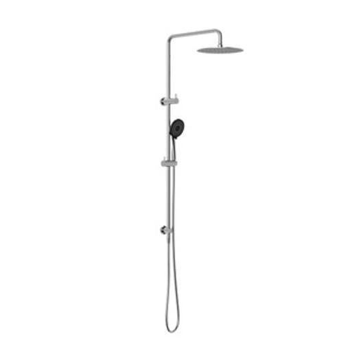 Round Project Twin Shower 4 Star Rating Chrome - Nero
