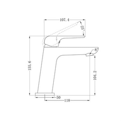 Elgin Basin Mixer Gun Metal Lead Free - Nero