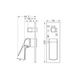 Elgin Shower Mixer With Diverter Trim Kit Brushed Gold Lead Free