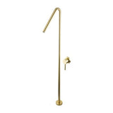 Circo Floor Mounted Bath Filler Mains Pressure Brushed Gold - Aquatica