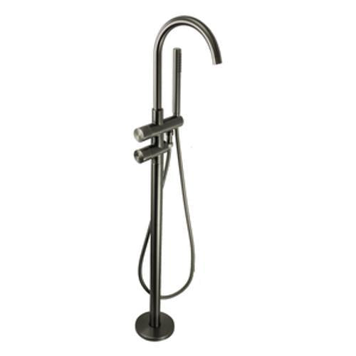 Circo Floor Mounted Bath Set 225mm Spout Mains Pressure With Handshower Gun