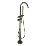 Circo Floor Mounted Bath Set 225mm Spout Mains Pressure With Handshower Gun