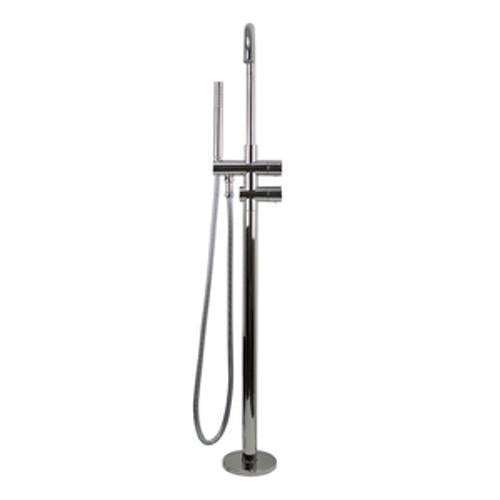 Circo Floor Mounted Bath Set 225mm Spout Mains Pressure With Handshower Polished