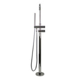 Circo Floor Mounted Bath Set 225mm Spout Mains Pressure With Handshower Polished