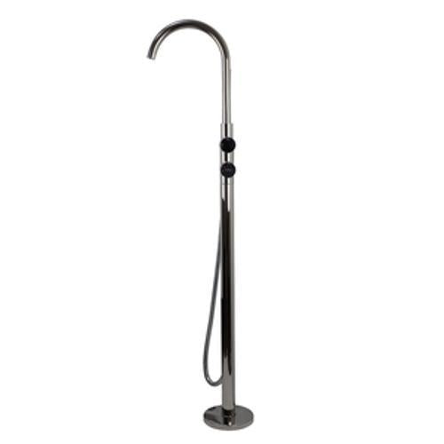 Circo Floor Mounted Bath Set 225mm Spout Mains Pressure With Handshower Polished