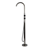 Circo Floor Mounted Bath Set 225mm Spout Mains Pressure With Handshower Polished