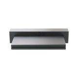 Cubist Waterfall Bath Spout - Aquatica 180mm Wide Matte Black Wall Mounted