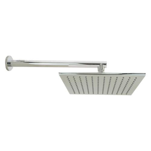 Prestigio Wall Mounted Shower Rose Square Head 250 x 250mm All Pressures Chrome