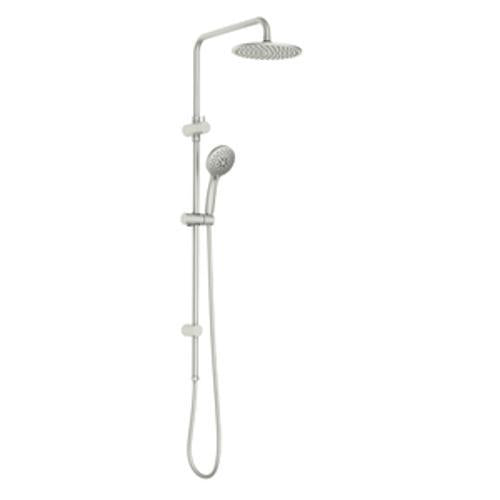 BASIS Rail Shower Round With Overhead Brushed Nickel - STYLUS