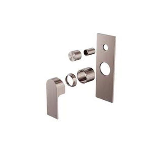 Bianca Shower Mixer Brushed Bronze With Divertor Trim Kits Only - Nero