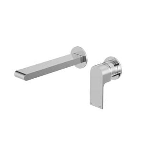 Bianca Wall Basin Bath Mixer Chrome Separate Back Plate - Nero 230mm