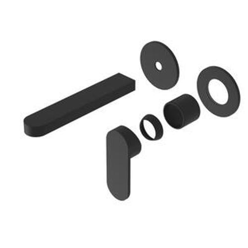 Ecco Wall Basin Bath Mixer Matte Black Separate Back Plate Trim Kits Only - Nero