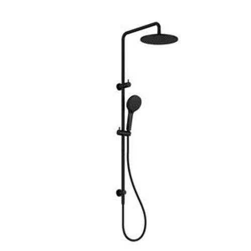 Round Twin Shower Matte Black - Nero