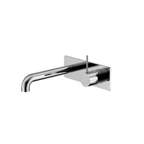 Mecca Wall Basin Bath Mixer Chrome Handle Up - Nero 260mm