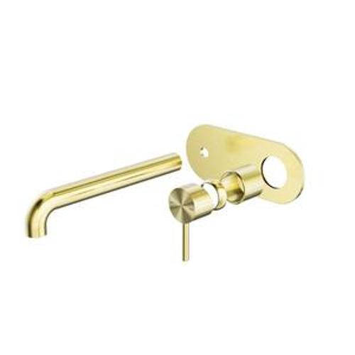 Zen Wall Basin Bath Mixer SS316L Brushed Gold - Nero 230mm Spout Trim Kits Only
