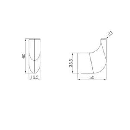 Elgin Robe Hook Gun Metal - Nero