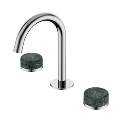 Serenity Basin Set Arc Spout With Verde Alpi Handle Chrome - Nero