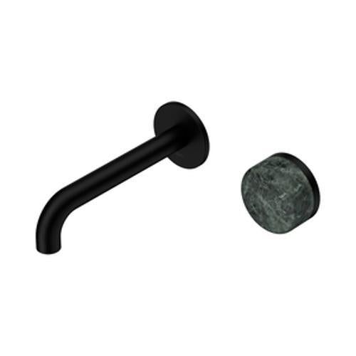 Serenity Progressive Wall Basin Mixer 160mm Spout With Verde Alpi Handle Matte