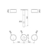 Serenity Wall Basin Set 160mm Spout With Metal Handle Trim Kit Only Matte Black