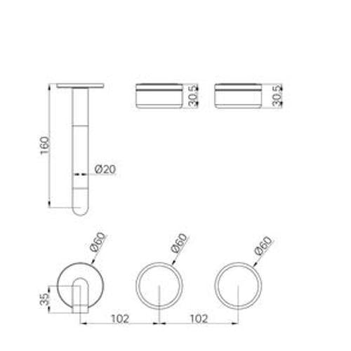 Serenity Wall Basin Set 160mm Offset Spout With Arabescato Corchia Handle Trim