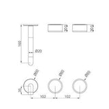 Serenity Wall Basin Set 160mm Offset Spout With Metal Handle Trim Kit Only Gun
