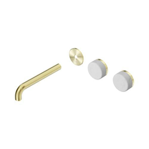 Serenity Wall Basin Set 185mm Offset Spout With Carrara Handle Trim Kit Only