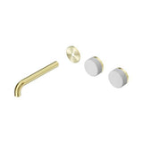 Serenity Wall Basin Set 185mm Offset Spout With Carrara Handle Trim Kit Only