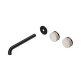 Serenity Wall Basin Set 220mm Offset Spout With Rome Travertine Handle Trim Kit