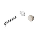 Serenity Progressive Wall Basin Mixer 160mm Spout With Rome Travertine Handle