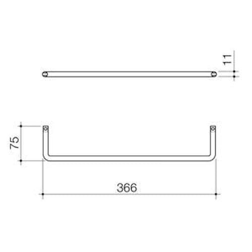 Urbane II Universal Towel Rail Gunmetal - Caroma