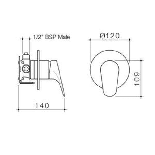 Maku MK2 Shower Mixer with Fastflow II Brushed Nickel - Methven