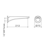 Maku MK2 Wall Mounted Bath Spout Chrome